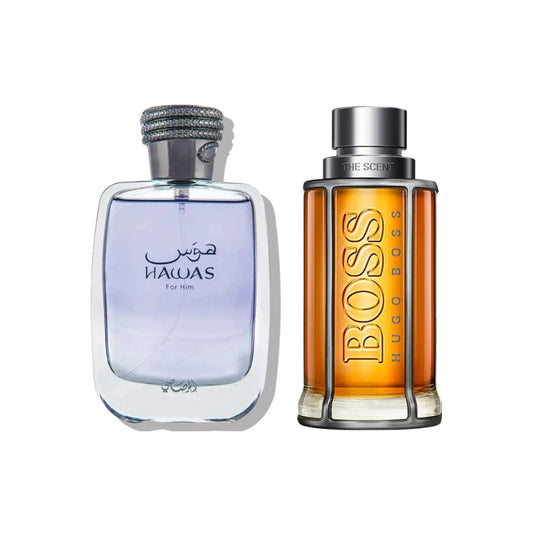 PERFUMES HAWAS FORHIM+BOSSTHECENTMEN