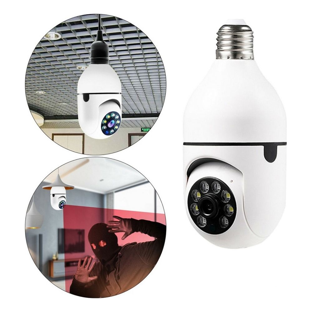 Camara Tipo Bombilla Inteligente de Vigilancia 1080p Wifi IP Smart