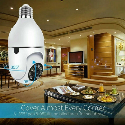 Camara Tipo Bombilla Inteligente de Vigilancia 1080p Wifi IP Smart